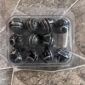 Black and Silver Golf Balls